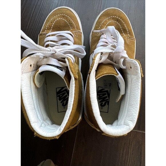 Vans Old Skool High Top Suede Sneakers, Women’s Sz 7 Tan Color - Picture 5 of 5